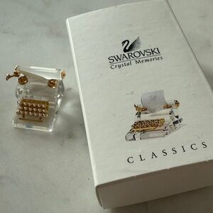 Swarovski Crystal Memories Typewriter with Gold Details
